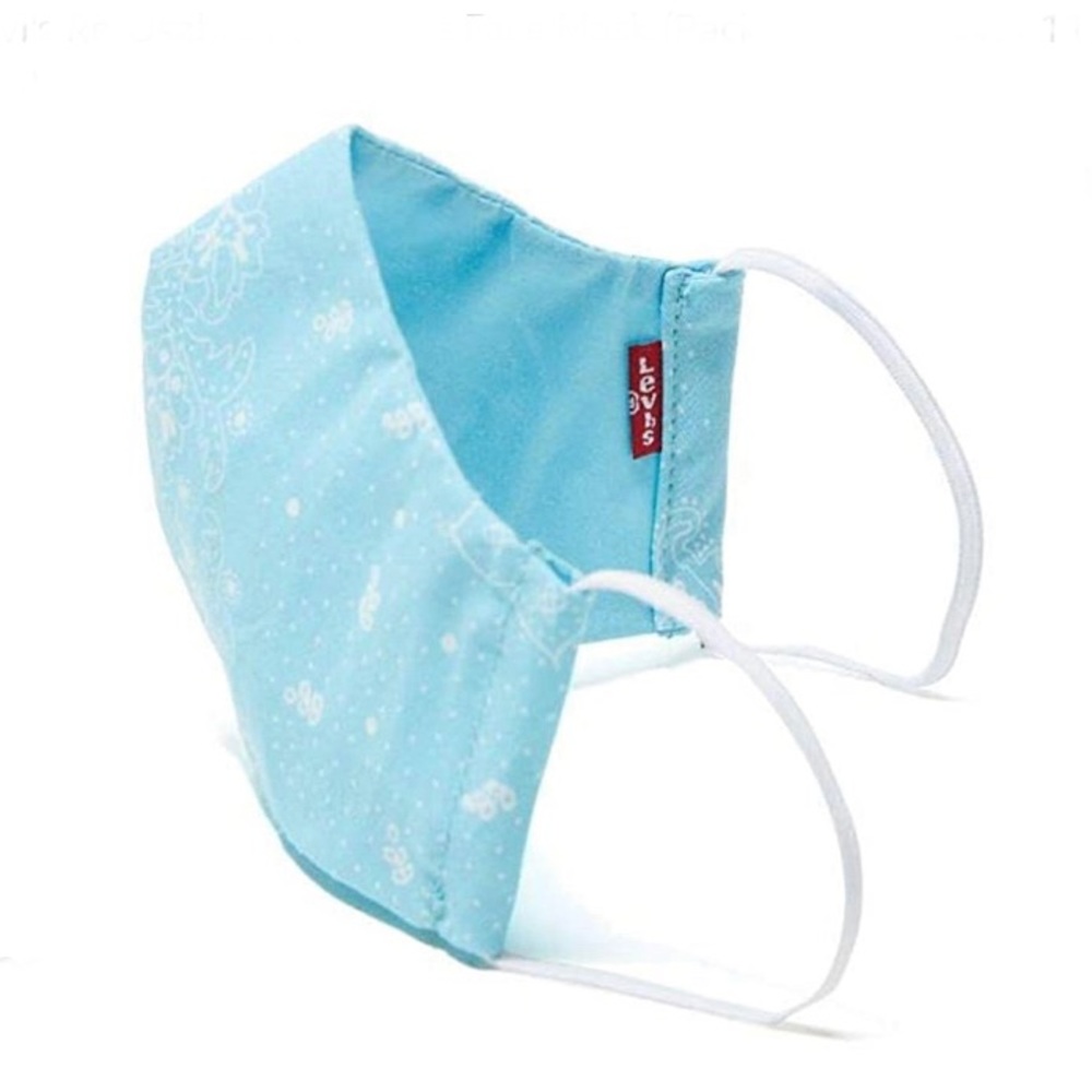 New Levi Bandana Print Blue Face Mask - Picture 1 of 2